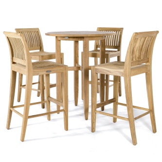 Laguna 5pc Teak High Bar Set