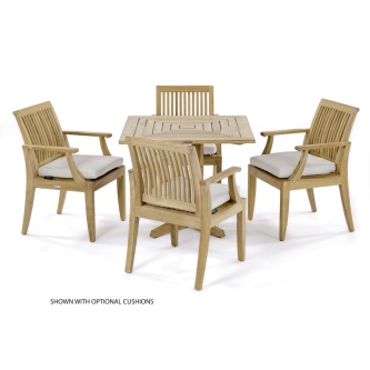 5pc Laguna Pyramid Teak Dining Set