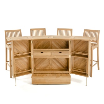 Somerset 5pc Laguna Teak High Bar Set