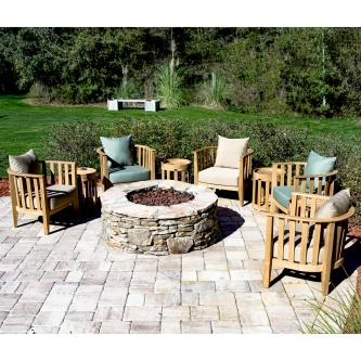 9 pc Kafelonia Fire Pit Seating Set