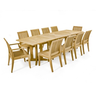Pyramid Teak Dining Set for 10