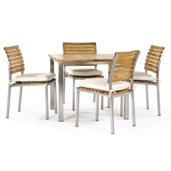 5 pc Vogue Bistro Square Dining Set
