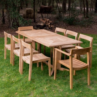 Pyramid Horizon 9 pc Teak Dining Set