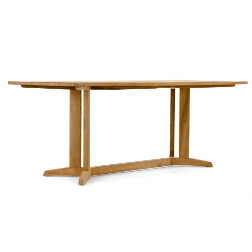 Surf Pyramid Rectangular Teak Dining Set - Picture L