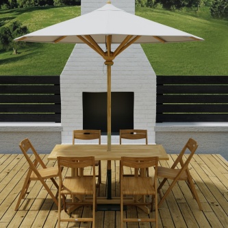 7 pc Surf Nevis Teak Dining Set