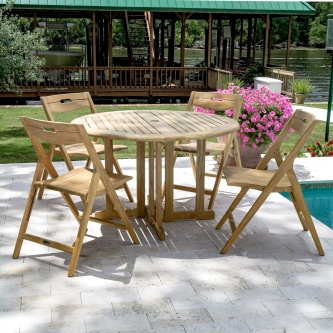 Surf Barbuda Folding Dining Set for 4