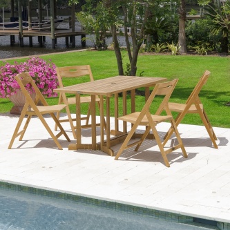 Surf Nevis Teak Dining Set for 4