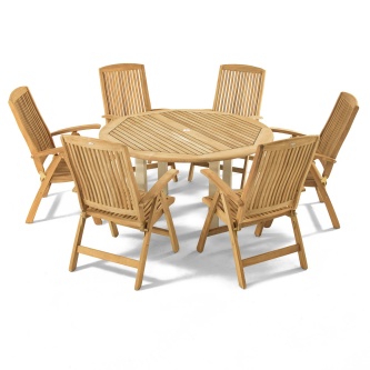 Vogue Reclining Dining Set for 6