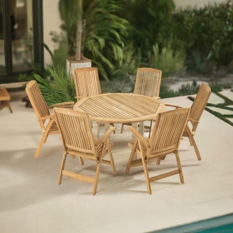 Vogue Reclining Dining Set for 6