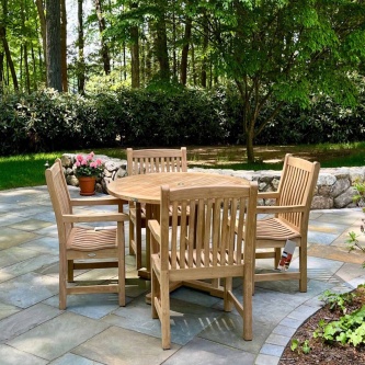 Veranda 4 ft Round Teak Dining Set