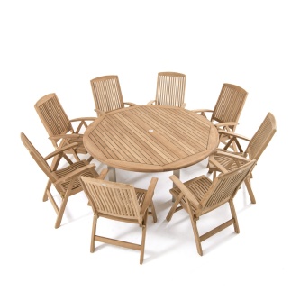 Vogue Reclining Dining Set for 8