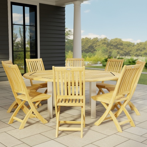 Vogue Teak Barbuda Dining Set for 8 - Picture A
