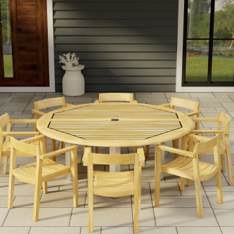 Horizon Vogue Teak Dining Set for 8
