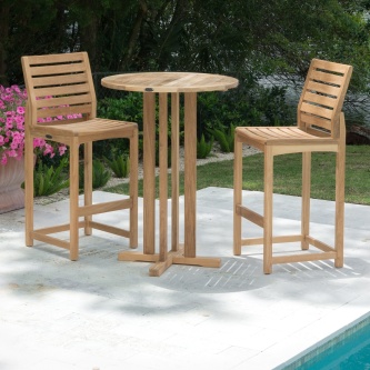 Somerset 3 pc Bistro Teak Bar Set