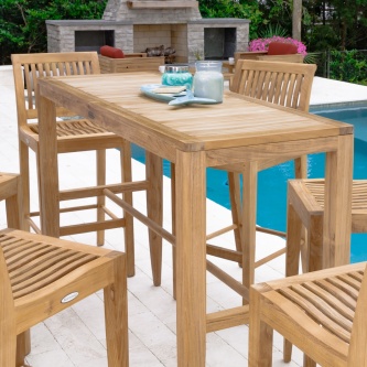 Laguna 5pc Teak High Bar Set
