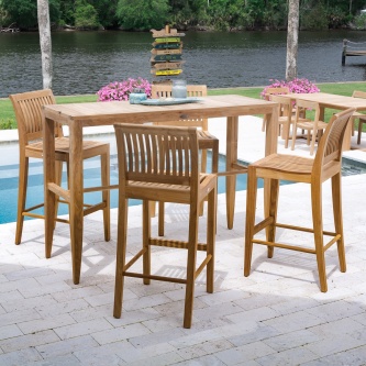Laguna 5pc Teak High Bar Set