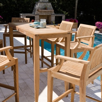 Laguna 5pc Teak High Bar Set