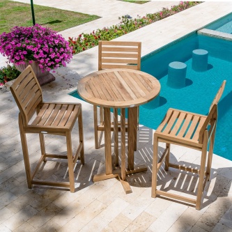Somerset 4 pc Bistro Teak Bar Set