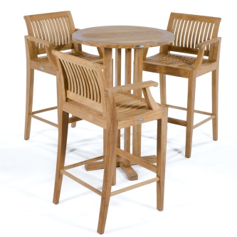 Laguna 4 pc Teak Pub Set
