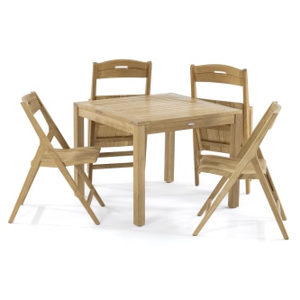 5 pc Surf Square Teak Dining Set