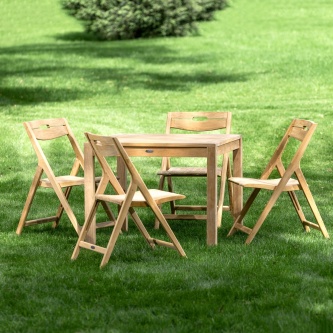 5 pc Surf Square Teak Dining Set