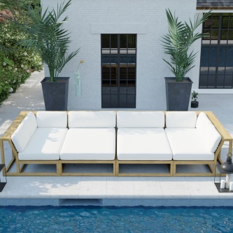 4 pc Maya Teak Daybed Set