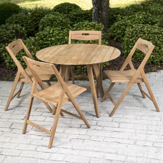 Surf Round Teak Dining Set for 4