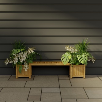 Single Planter Bench Set
