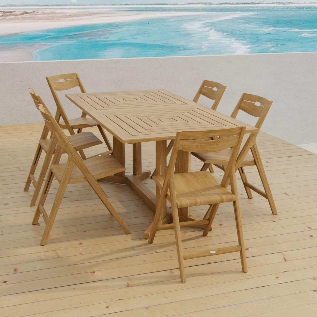 Pyramid Surf Dining Set for 6