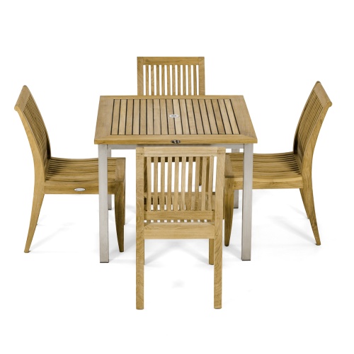 Vogue Laguna 5 pc Teak Dining Set - Picture A