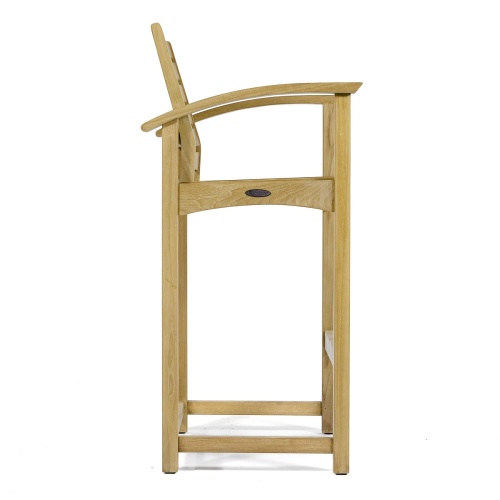 Square Somerset Teak Dining Barstool Set - Picture M