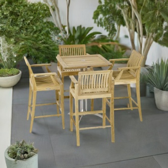 Square Laguna Dining Barstool Set