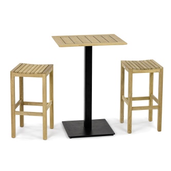 Barstool 3pc Teak Bar Set
