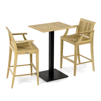 Laguna Barstool 3pc Teak Bar Set