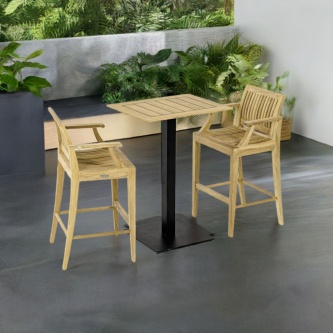 Laguna Barstool 3pc Teak Bar Set