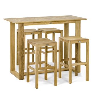 5 pc Horizon Backless Barstool Set