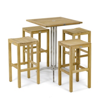 Square Vogue Backless Barstool Set
