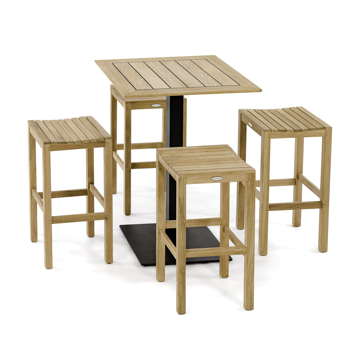 5 pc Teak High Bar Patio Set
