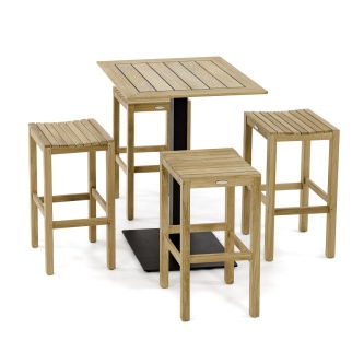 5 pc Teak High Bar Patio Set