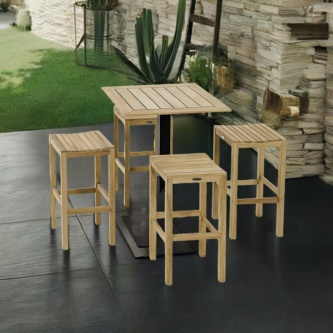 5 pc Teak High Bar Patio Set