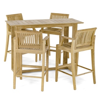 Laguna Horizon 5pc Teak Bar Set