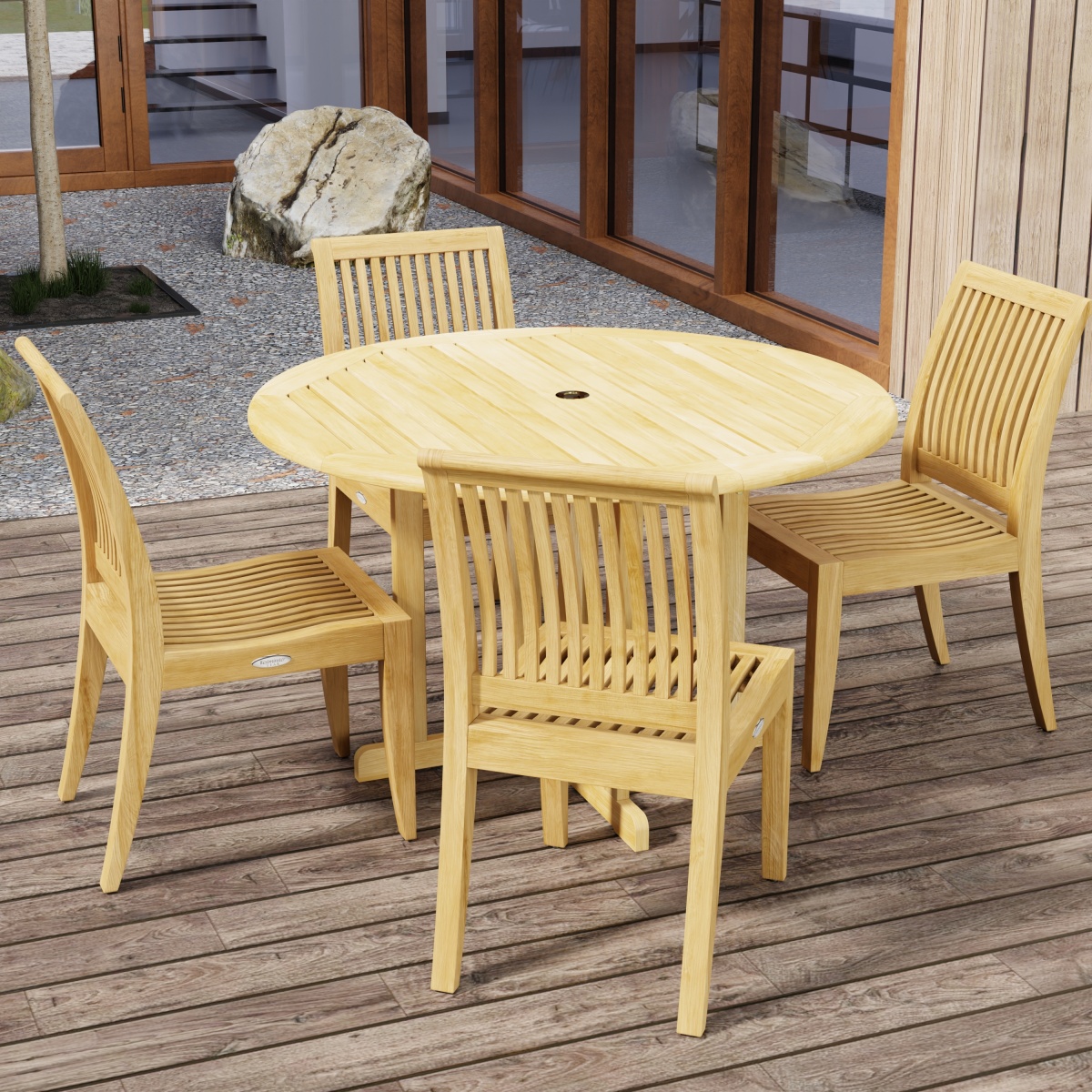 5 pc Barbuda Laguna Teak Dining Set