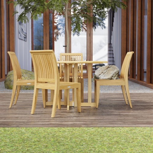 5 pc Barbuda Laguna Teak Dining Set - Picture A