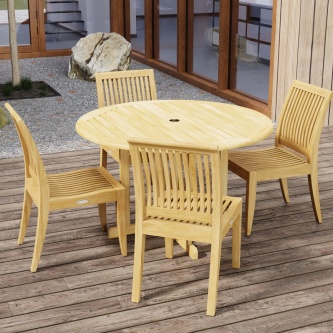 5 pc Barbuda Laguna Teak Dining Set