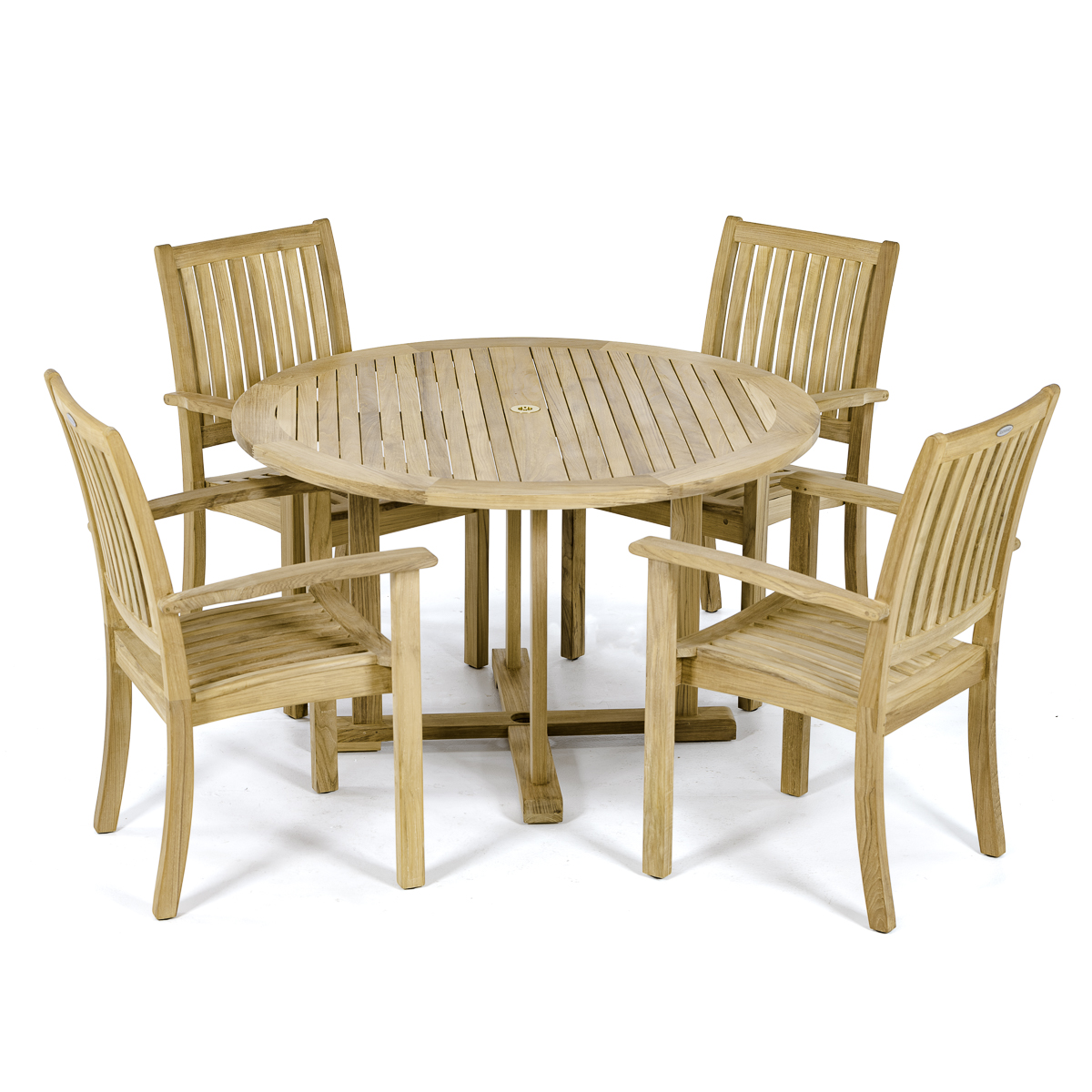 Round Sussex Teak Dining Set