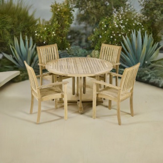 Round Sussex Teak Dining Set