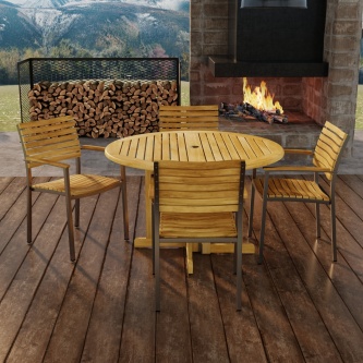 Barbuda Vogue 4 foot Round Dining Set