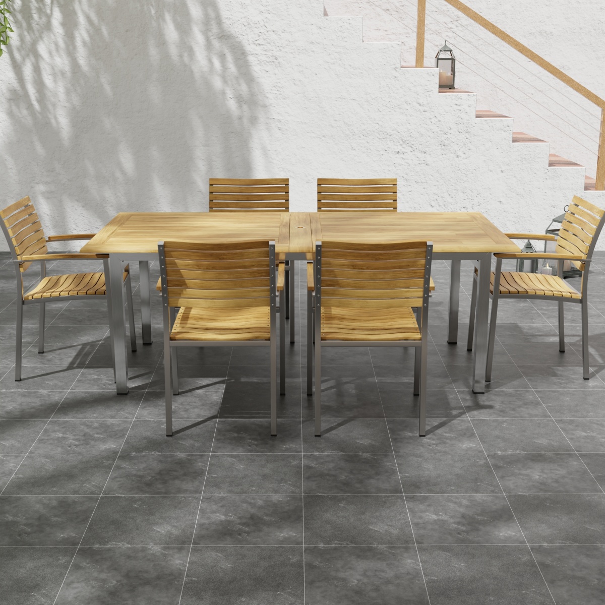7 pc Vogue Dining Set with All Armchairs
