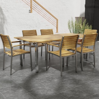 7pc Vogue Dining Set with All Armchairs