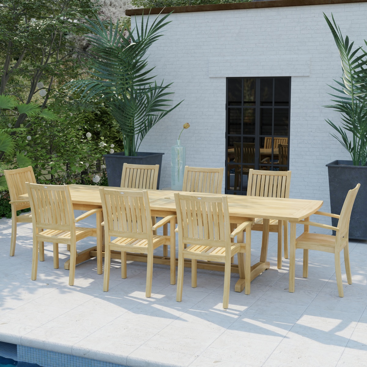9 pc Sussex Veranda Patio Dining Set